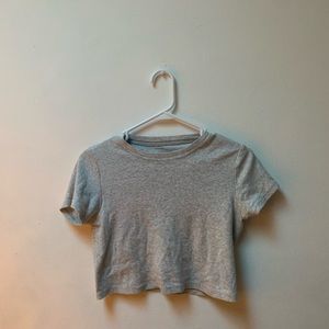 Light grey crop top